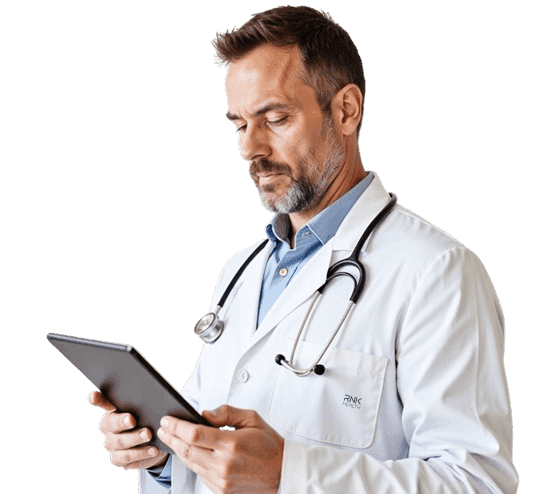 Doctor with tablet